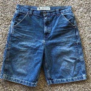 Arizona Jean Company Men’s Denim Carpenter 7 Pocket Shorts Size 36